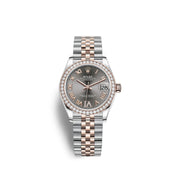 Datejust 31, Oystersteel, 18kt Everose Gold and diamonds, Ref# 278381RBR-0030