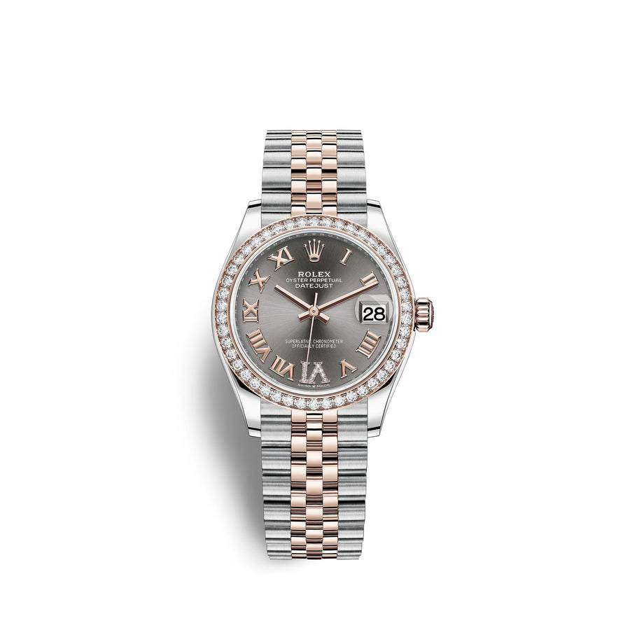 Datejust 31, Oystersteel, 18kt Everose Gold and diamonds, Ref# 278381RBR-0030