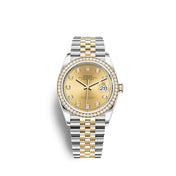 Datejust 36 Oystersteel and yellow gold Ref# 126283RBR-0003