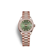 Lady-Datejust 28, 18kt Everose Gold and diamonds, Ref# 279135RBR-0014