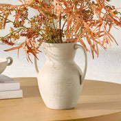 Better Homes & Gardens Taupe Handled Distressed Ceramic Vase, 8.75 in