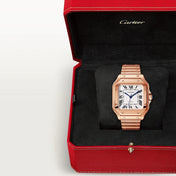 Unworn Santos, 18k Rose Gold, 35.1mm, Ref# WGSA0031, with box