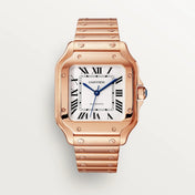 Unworn Santos, 18k Rose Gold, 35.1mm, Ref# WGSA0031, with box