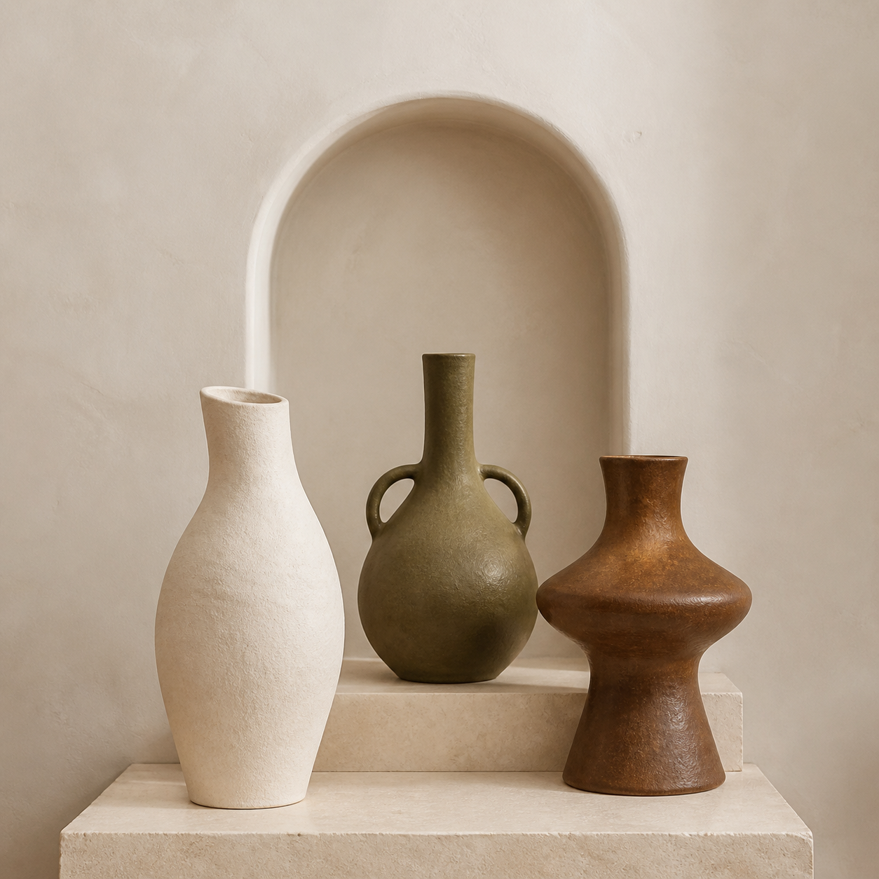 Sculptural ceramic decor